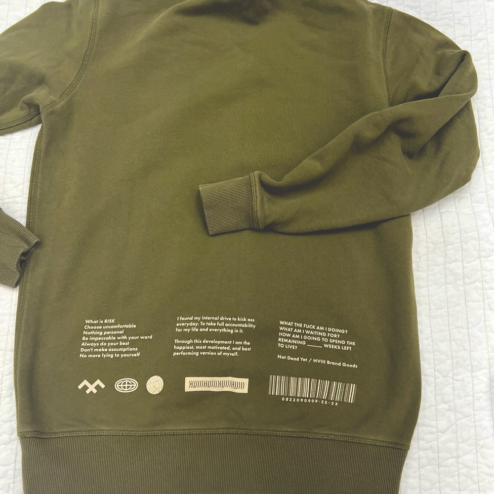 Hviii Brand Goods dark pink hoodie & joggers with olive & pink sweatshirt - Picture 13 of 13